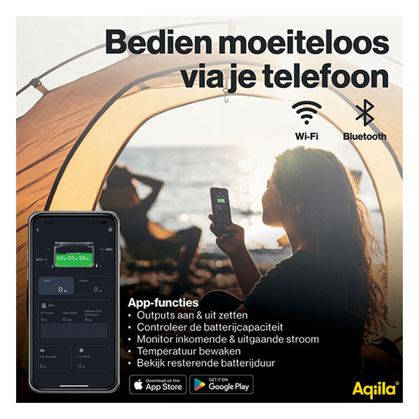 Aqiila Powerstation | Aqiila | Powerbird S600V2 | 20.000 mAh (600W, 2x USB A, 2x USB C, Led, LCD-scherm, Wifi) AQPSS600V2PBI148 K010605510 - 10