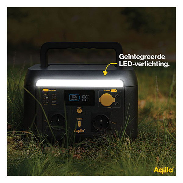 Aqiila Powerstation | Aqiila | Powerbird S600V2 | 20.000 mAh (600W, 2x USB A, 2x USB C, Led, LCD-scherm, Wifi) AQPSS600V2PBI148 K010605510 - 4