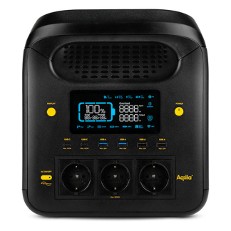 Aqiila Powerstation | Aqiila Powerbird S1800V2 | 24.000 mAh (1800W, 4x USB A, 2x USB C, Led, LCD-scherm, Wifi) AQPS1800V2PBI476 K010605511 - 2
