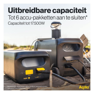Aqiila Powerstation | Aqiila Powerbird S3000V2 | 50.000 mAh (3000W, 4x USB A, 2x USB C, Led, LCD-scherm, Wifi) AQPSS3000V2PBI162 K010605512 - 6