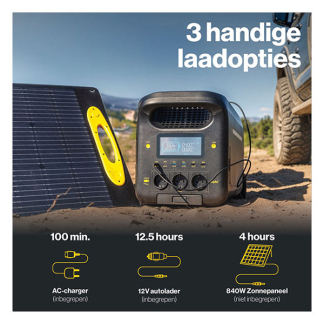 Aqiila Powerstation | Aqiila Powerbird S3000V2 | 50.000 mAh (3000W, 4x USB A, 2x USB C, Led, LCD-scherm, Wifi) AQPSS3000V2PBI162 K010605512 - 9