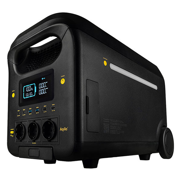 Aqiila Powerstation | Aqiila Powerbird S3000V2 | 50.000 mAh (3000W, 4x USB A, 2x USB C, Led, LCD-scherm, Wifi) AQPSS3000V2PBI162 K010605512 - 3
