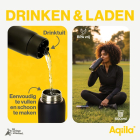 Aqiila Thermosfles met powerbank | Aqiila | Powerbottle | 600 ml (Zwart, RVS) AQPBOPBIBO5BK572 K010605500 - 7