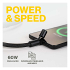 Aqiila USB C telefoonkoord | Aqiila | USB 2.0 (60W, 480 Mbps, Zwart) AQLYCBPBICC1BK046 K010605501 - 4