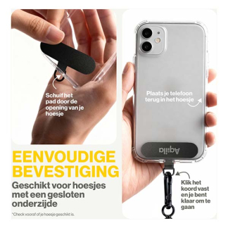 Aqiila USB C telefoonkoord | Aqiila | USB 2.0 (60W, 480 Mbps, Zwart) AQLYCBPBICC1BK046 K010605501 - 5