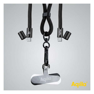 Aqiila USB C telefoonkoord | Aqiila | USB 2.0 (60W, 480 Mbps, Zwart) AQLYCBPBICC1BK046 K010605501 - 7