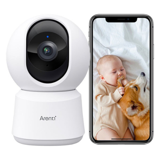 Arenti Babyfoon met camera | Arenti (2.5K, 10 meter nachtzicht, Draaifunctie, Gespreksfunctie, Bewegingsdetectie, Binnen) P2Q A170113627