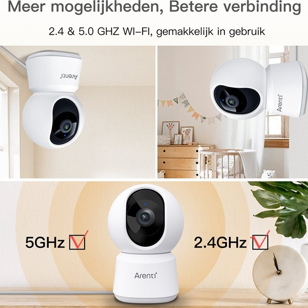 Arenti Beveiligingscamera wifi | Arenti (2.5K, 10 meter nachtzicht, Draaifunctie, Gespreksfunctie, Bewegingsdetectie, Binnen) P2Q K170113627 - 6