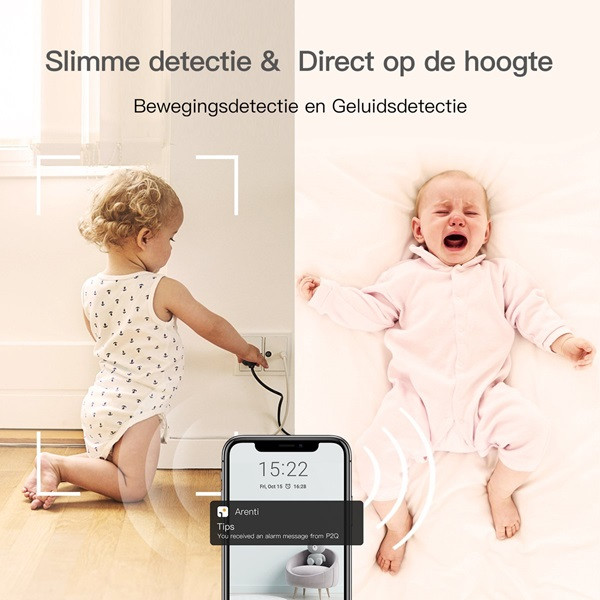 Arenti Beveiligingscamera wifi | Arenti (2.5K, 10 meter nachtzicht, Draaifunctie, Gespreksfunctie, Bewegingsdetectie, Binnen) P2Q K170113627 - 7