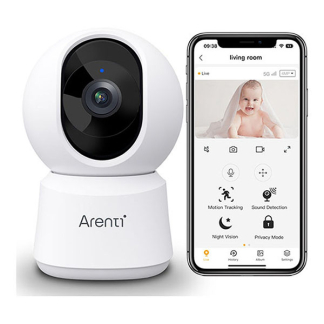 Arenti Beveiligingscamera wifi | Arenti (3K, 10 meter nachtzicht, Draaifunctie, Bewegingsdetectie, Gespreksfunctie, Binnen) P2F K170113636 - 2