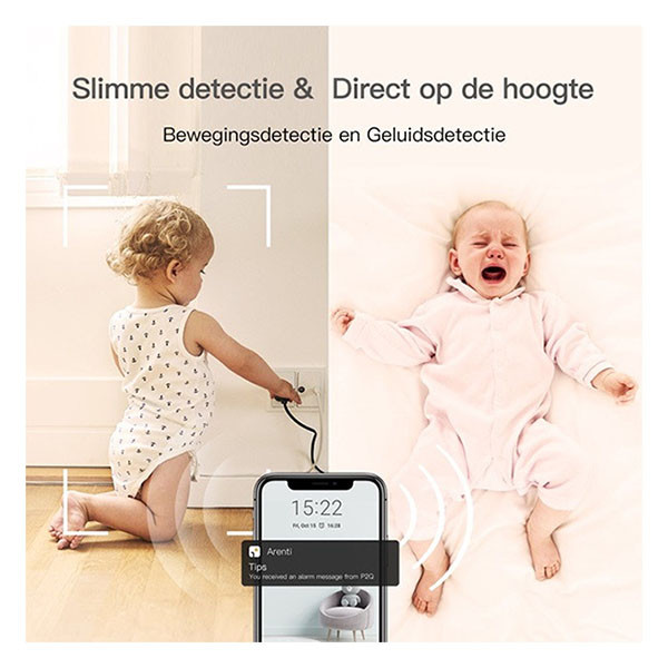 Arenti Beveiligingscamera wifi | Arenti (3K, 10 meter nachtzicht, Draaifunctie, Bewegingsdetectie, Gespreksfunctie, Binnen) P2F K170113636 - 3