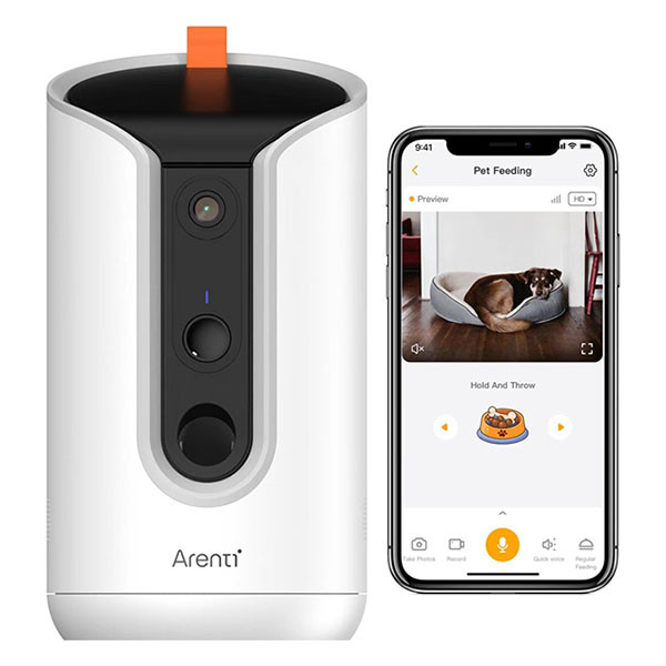 Arenti Hondencamera | Arenti (Wifi, 3MP, 9 meter nachtzicht, Draaifunctie, Voerfunctie, Gespreksfunctie) PETCAM1T K170113628 - 3