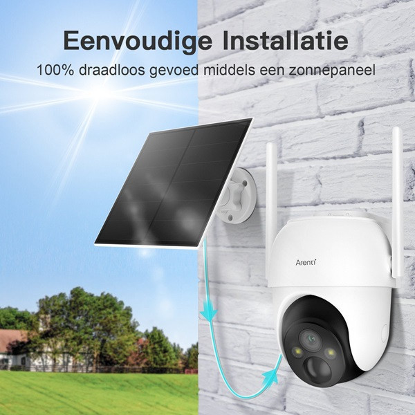 Arenti IP camera | Arenti (Zonnepaneel, 2K, 10 meter nachtzicht, Draaifunctie, Oplaadbaar, Buiten) GO2TSP2 B170113626 - 4