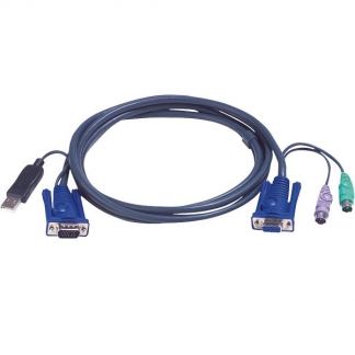 Aten KVM kabel | 1.8 meter (VGA + 2x PS/2 naar VGA + USB A) 2L-5502UP K010503001 - 1