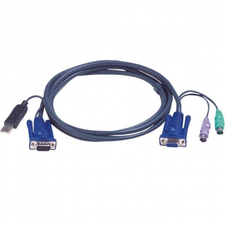 Aten KVM kabel | 1.8 meter (VGA + 2x PS/2 naar VGA + USB A) 2L-5502UP K010503001 - 