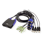 Aten KVM switch | Aten | 4 poorten (USB, VGA) CS64US K02050012 Aten KVM switch | Aten | 4 poorten (USB, VGA) CS64US K02050012