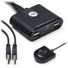 USB switch - USB A naar USB A - Aten (2-poorts, USB 2.0, Schakelaar, LED-indicator)
