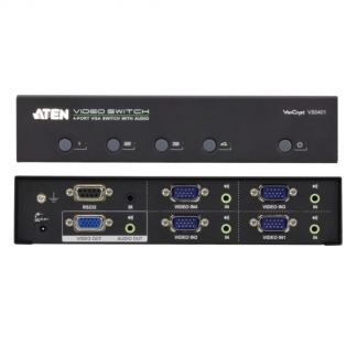 Aten VGA switch | Aten | 4-poorts (Audio/Video, Handmatig) VS0401 K020409001 - 