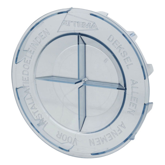 Attema Afdekplaat | Attema | 10 stuks (Rond, Inbouwdoos, Klemmend, Transparant) 01.477.64 K100100512 - 1