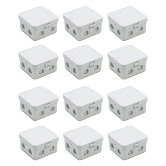 Kabeldoos | Attema | 12 stuks (8 ingangen, Ø14 mm, Binnen, Voor M20 wartels, Wit)