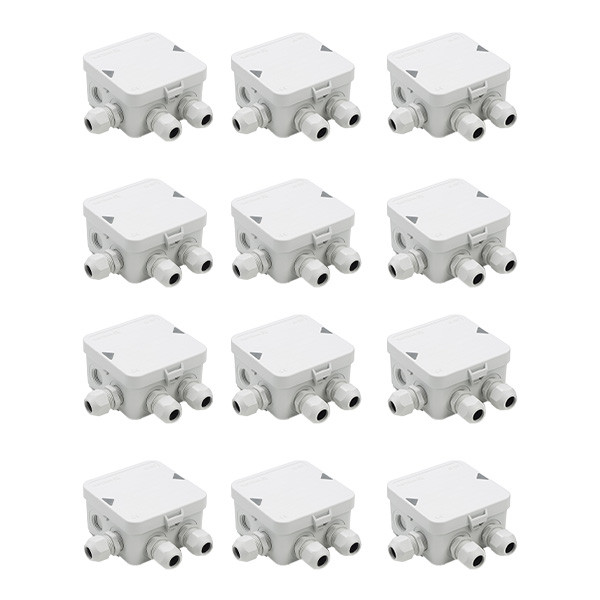 Attema Kabeldoos | Attema | 12 stuks (8 ingangen, Ø14 mm, IP65, 3x M20 Wartels, Wit)  W180106966 - 1