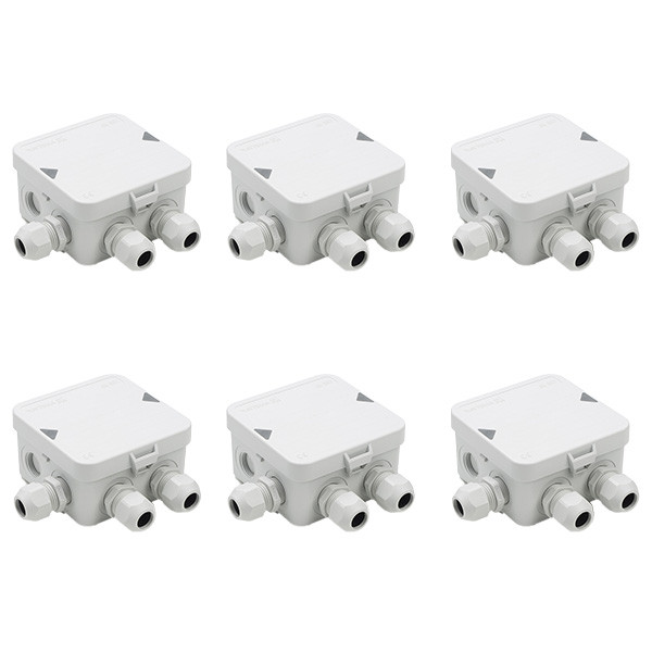 Attema Kabeldoos | Attema | 6 stuks (8 ingangen, Ø14 mm, IP65, 3x M20 Wartels, Wit)  V180106966 - 1