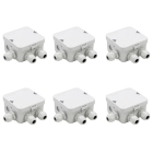 Kabeldoos | Attema | 6 stuks (8 ingangen, Ø14 mm, IP65, 3x M20 Wartels, Wit)