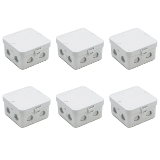 Kabeldoos | Attema | 6 stuks (8 ingangen, Ø14 mm, Voor M20 wartels, Wit)