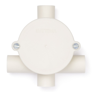 Attema Lasdoos | Attema (Kruisdoos, 4 ingangen, Met deksel, 5/8 inch, 16 mm) 01.475.93 K180106961 - 2