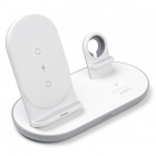 Aukey Draadloze oplader | Aukey (3 in 1, Qi, Fast Charge, 10W, Wit) LC-A3-W K120300278 Aukey Draadloze oplader | Aukey (3 in 1, Qi, Fast Charge, 10W, Wit) LC-A3-W K120300278