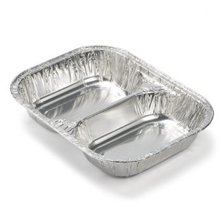BBQ-Collection Aluminium bakje | 2 stuks (2 vakken, 350 x 265 x 60 mm) DV5300130 K170104950