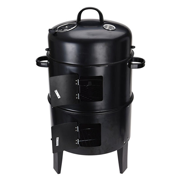 BBQ-Collection BBQ rookoven | ProGarden | Ø 40 x 78 cm (Staal, Houtskool, 2 Grillroosters, Thermometer, Zwart) C83000280 K170105345 - 1