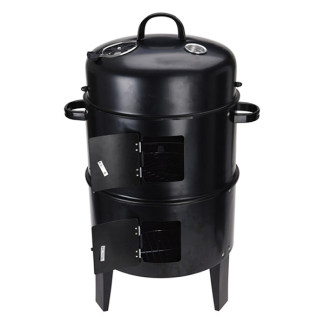 BBQ-Collection BBQ rookoven | ProGarden | Ø 40 x 78 cm (Staal, Houtskool, 2 Grillroosters, Thermometer, Zwart) C83000280 K170105345