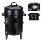 BBQ-Collection BBQ rookoven | ProGarden | Ø 40 x 78 cm (Staal, Houtskool, 2 Grillroosters, Thermometer, Zwart) C83000280 K170105345 - 4