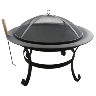 BBQ-Collection Vuurschaal | BBQ Collection | Ø 75.5 x 58.5 cm (Met vonkenscherm, Staal, Zwart) 871125286638 K170109111