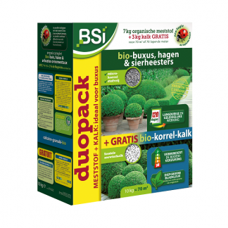 BSI Buxus, hagen en heesters mest | BSI | 10 kg (Met kalk, Ecologisch, 100 m², Bio-label) 20034 K170115151