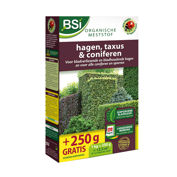 BSI Coniferen, taxus en hagen mest | BSI | 1.25 kg (Organisch, 12.5 m², Bio-label) 20324 K170115144 - 1