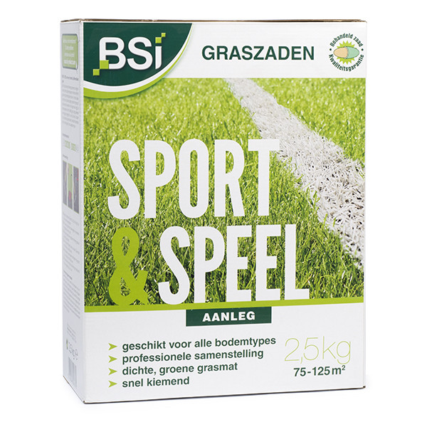 BSI Graszaad speelgazon | BSI | 75 - 125 m² (Aanleg, Snel kiemend, 2.5 kg) 64437 K170501504 - 1