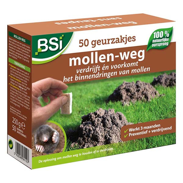 BSI Mollenverjager | BSI | 3 stuks | 150 zakjes (Geurzakjes)  V170115126 - 2