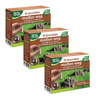Mollenverjager | BSI | 3 stuks | 150 zakjes (Geurzakjes)