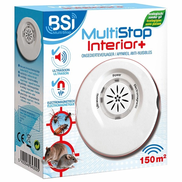 BSI Muizenverjager | BSI | MultiStop Interior+ | 150 m² (Ultrasoon, Elektromagnetisch) 64309 B170501372 - 2