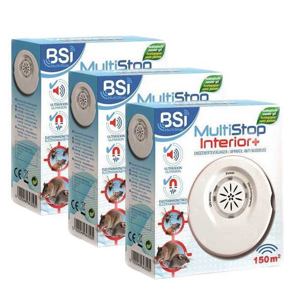 BSI Ongedierteverjager | BSI | MultiStop Interior+ | 150 m² | 3 stuks (Ultrasoon, Elektromagnetisch)  V170501372 - 1