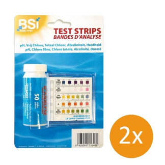 BSI Teststrips zwembad | BSI (100 strips, 5 verschillende tests)  V170111576 - 