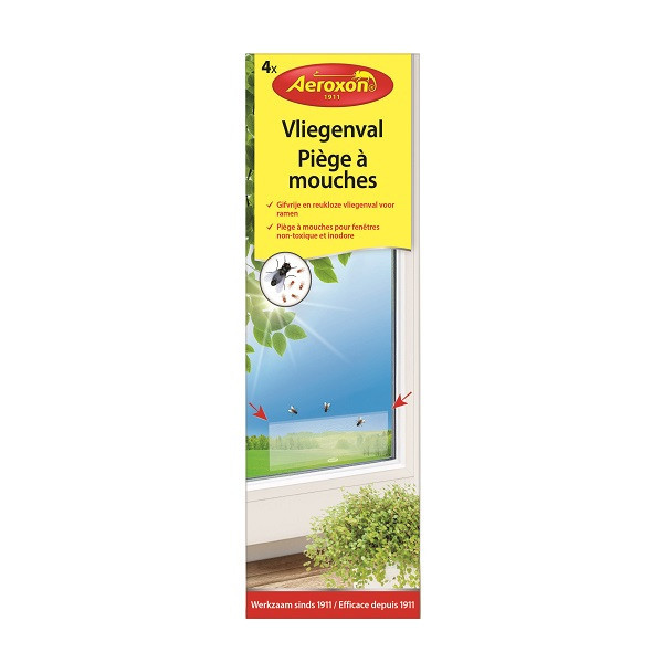 BSI Vliegenval | Aeroxon | 4 stuks (Sticker, Doorzichtig, Gifvrij)  V170111894 - 2