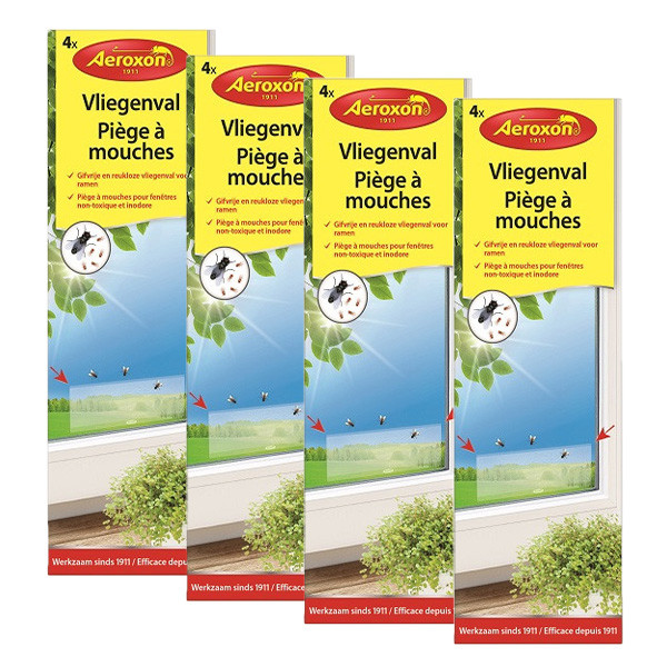 BSI Vliegenval | Aeroxon | 4 stuks (Sticker, Doorzichtig, Gifvrij)  V170111894 - 1