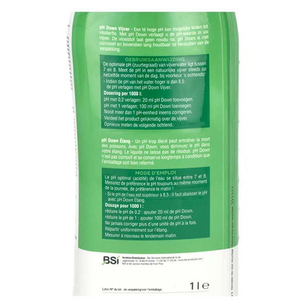 BSI pH-verlager | BSI | 1 liter (Vloeibaar, Vijver, Aquarium, pH-) 6609 K170130128 - 3