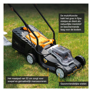 Batavia Accu grasmaaier | Batavia | 32 cm (18V, 3 maaistanden, Incl. accu en lader)  K170114426 - 3