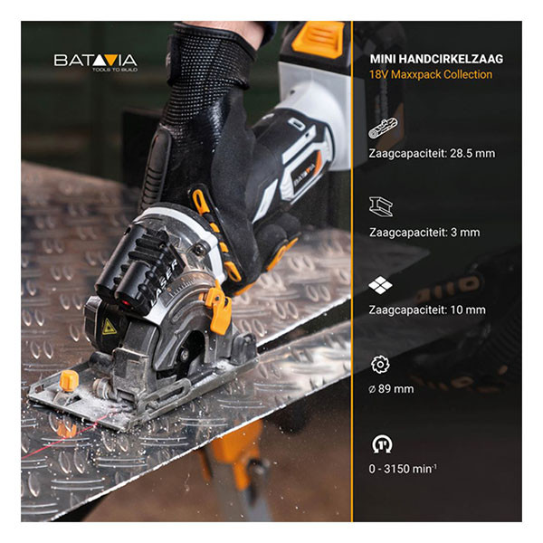 Batavia Accu handcirkelzaag | Batavia | 89 mm (18V, Excl. accu en lader) 7064048 K170114359 - 6