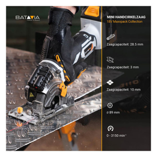 Batavia Accu handcirkelzaag | Batavia | 89 mm (18V, Excl. accu en lader) 7064048 K170114359 - 6