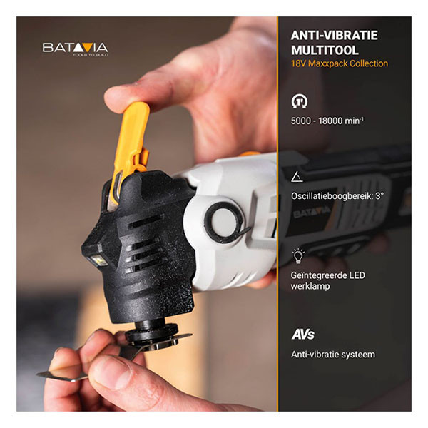 Batavia Accu multitool | Batavia (18V, Anti-vibratie, Excl. accu en lader) 7064049 K170114363 - 6